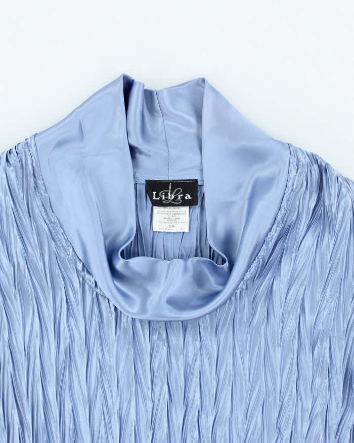 Vintage Y2k 00s Libra Cowl Neck Pleated Top - S