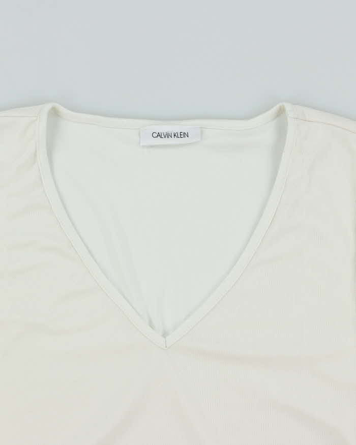 Vintage Y2k 00s Calvin Klein Mesh Slinky Top -M