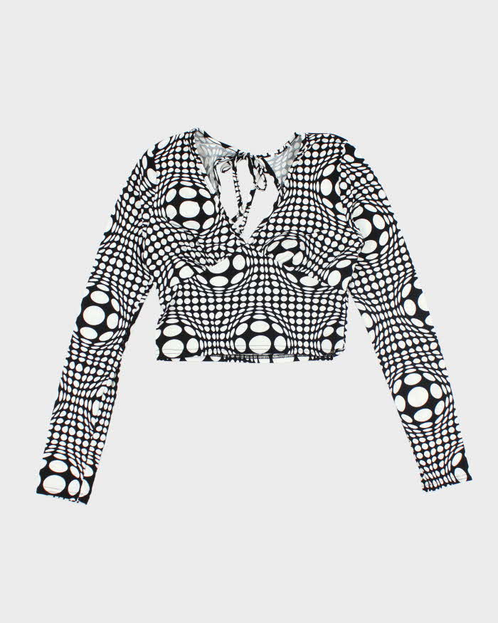 Vintage Y2k 00s Polka Dot Backless Top - S