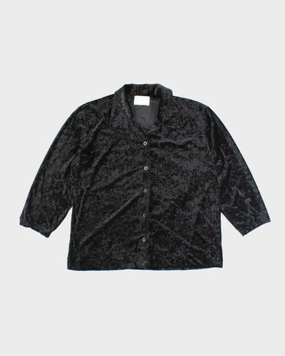 Vintage 90s Comfort Exchange Velvet Blouse - L