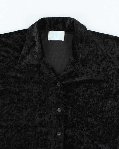 Vintage 90s Comfort Exchange Velvet Blouse - L
