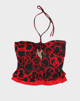 Vintage Y2k 00s Kitty Halter Neck Top - XS