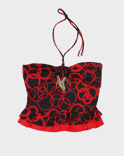 Vintage Y2k 00s Kitty Halter Neck Top - XS