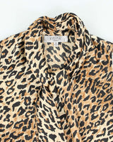 Vintage Y2k 00s Kasper Leopard Print Stain Top - M