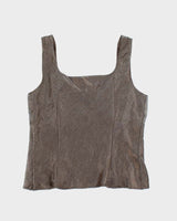 Vintage 90s Shimmery Square Neck Top - M