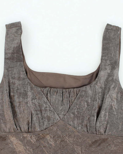 Vintage 90s Shimmery Square Neck Top - M