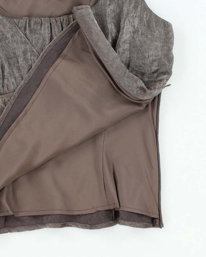 Vintage 90s Shimmery Square Neck Top - M