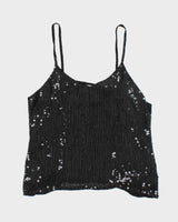 Vintage 90s One + One Silk Sequin Cami - S
