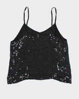 Vintage 90s One + One Silk Sequin Cami - S
