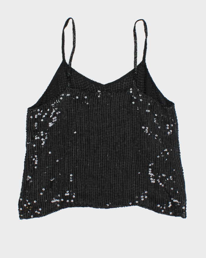 Vintage 90s One + One Silk Sequin Cami - S
