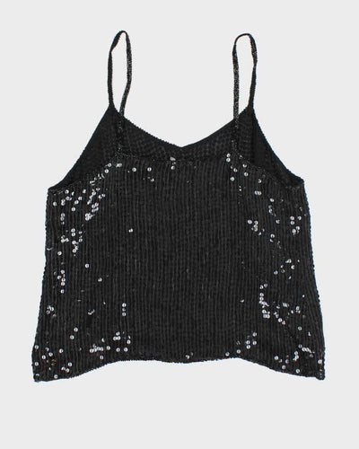 Vintage 90s One + One Silk Sequin Cami - S