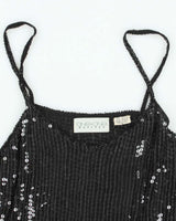 Vintage 90s One + One Silk Sequin Cami - S