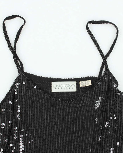 Vintage 90s One + One Silk Sequin Cami - S