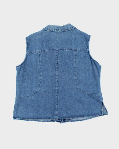 Vintage 90s Jessica Denim Button-Up Top - M