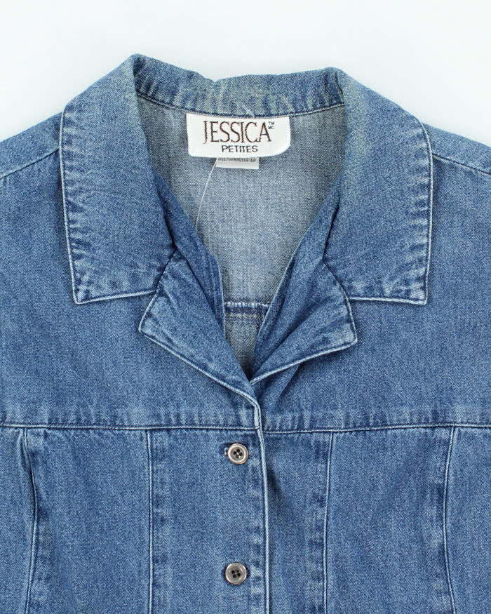 Vintage 90s Jessica Denim Button-Up Top - M