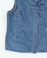 Vintage 90s Jessica Denim Button-Up Top - M