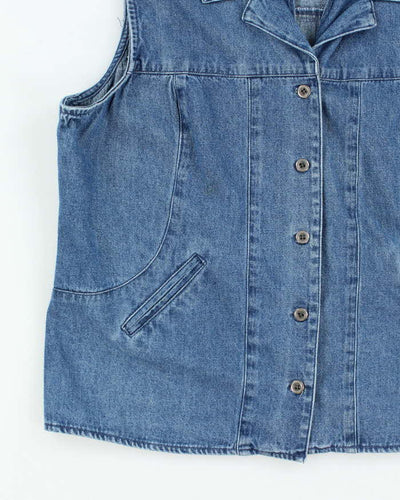 Vintage 90s Jessica Denim Button-Up Top - M
