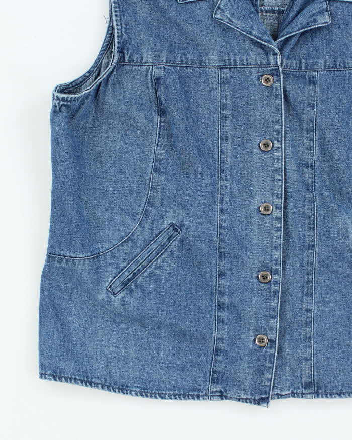 Vintage 90s Jessica Denim Button-Up Top - M