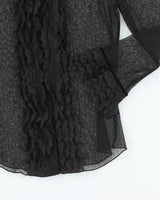 Vintage Y2k 00s Guess Lace Sheer Ruffle Blouse - S