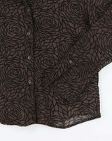 Vintage Y2k 00s Sheer Pattern Blouse - L