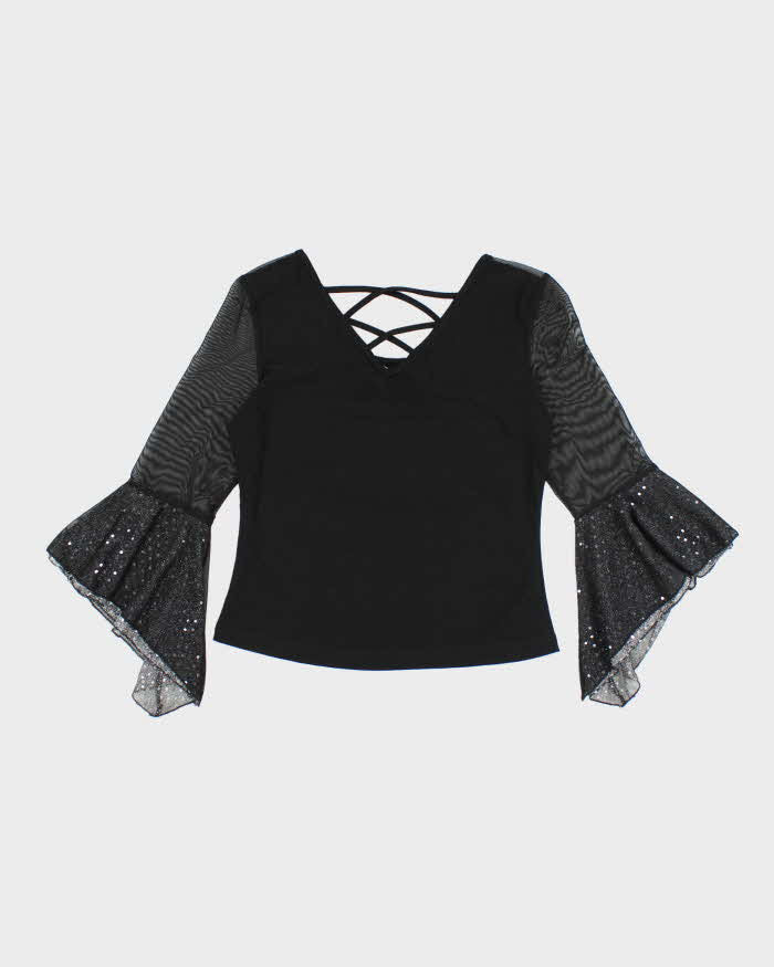 Vintage Y2k 00s Beaded Sparkly Top - M