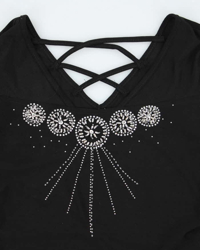 Vintage Y2k 00s Beaded Sparkly Top - M