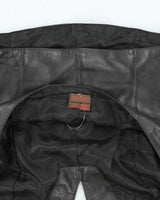 Vintage 90s Danier Black Leather Halter Neck Top - M