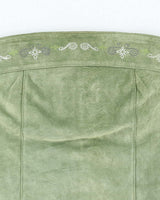 Vintage 90s Accomplice Green Embroidered Suede Top - S