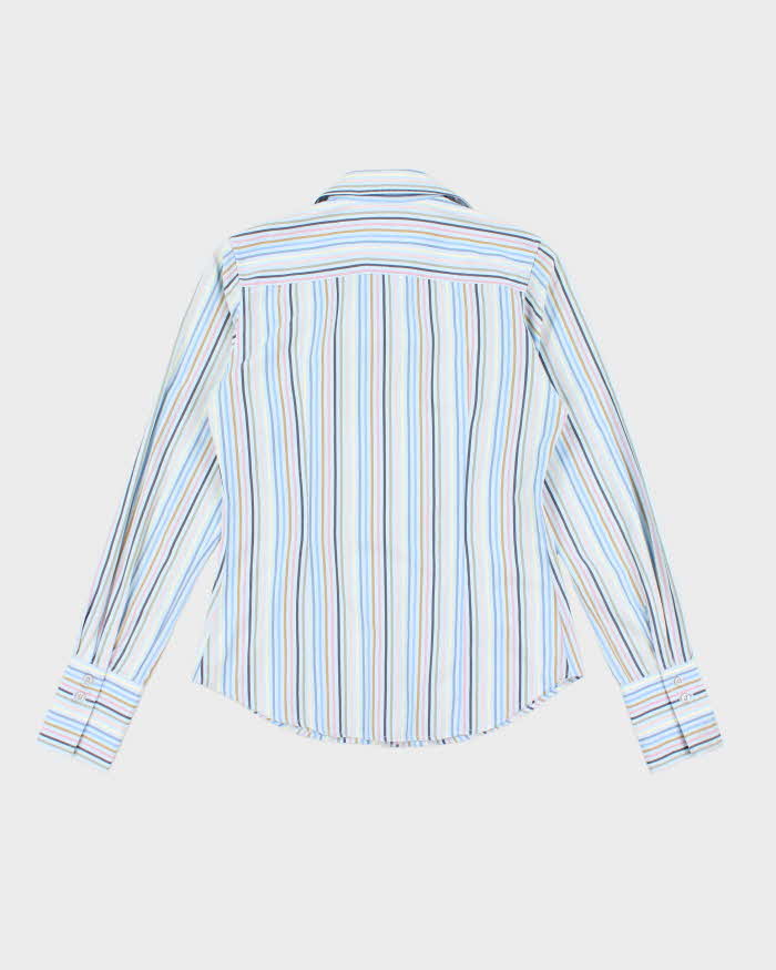 Vintage 90s Thomas Pink Stripe Blouse - M