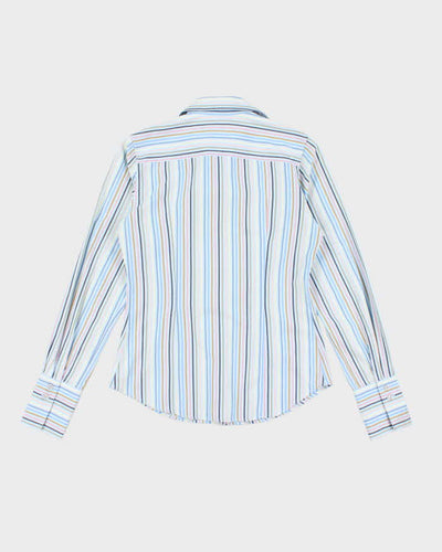 Vintage 90s Thomas Pink Stripe Blouse - M