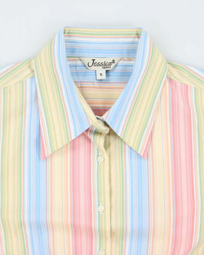 Vintage Y2k 00s Jessica Stripe Blouse - L