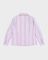 Vintage Y2k 00s Haggar Purple Stripe Blouse - M