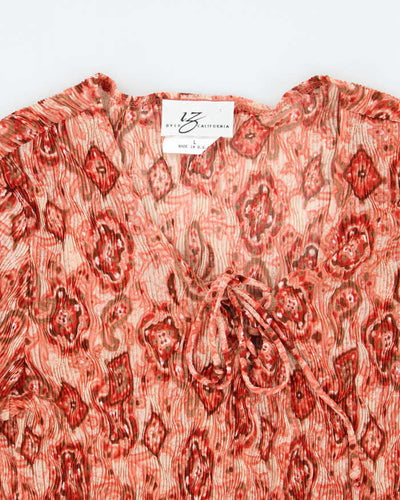 Vintage Y2k 00s Byer California Sheer Floral Blouse - S