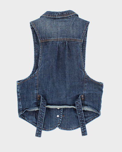 Vintage Y2k 00s 725 Originals Denim Waistcoat Top - M