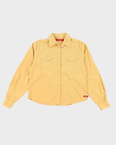Vintage Wrangler Yellow Corduroy Shirt - L