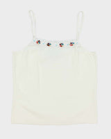 Vintage Y2k 00s Joseph A. Knit Beaded Cami - L