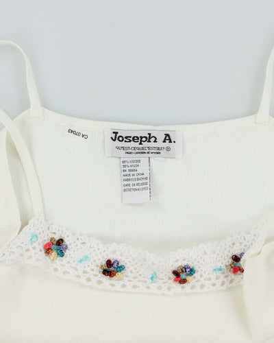 Vintage Y2k 00s Joseph A. Knit Beaded Cami - L