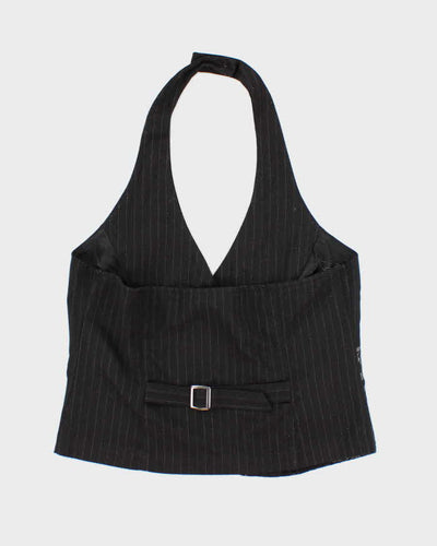 Vintage Y2k 00s Fang Waistcoat Halter Top - M