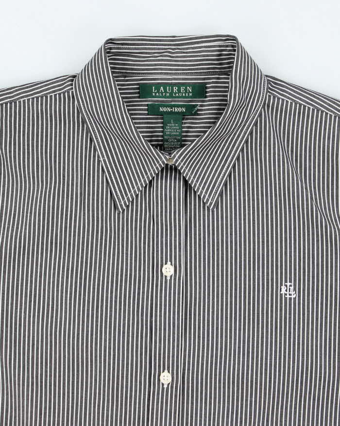 Vintage Ralph Lauren Striped Button-Up Blouse - L