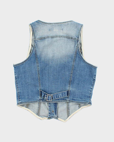Vintage Y2k 00s Denim Waistcoat Top - M