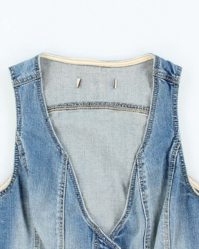 Vintage Y2k 00s Denim Waistcoat Top - M