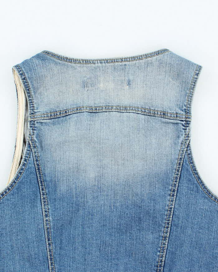 Vintage Y2k 00s Denim Waistcoat Top - M