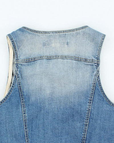 Vintage Y2k 00s Denim Waistcoat Top - M