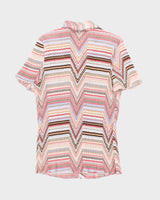 Vintage Y2k 00s Essentials By Milano Pleated Stripe Blouse - XL
