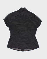 Vintage Y2k 00s Esprit Polka Dot Bow Blouse - M