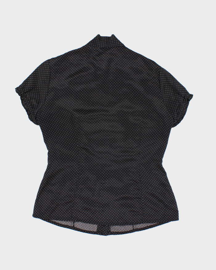 Vintage Y2k 00s Esprit Polka Dot Bow Blouse - M