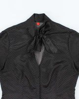 Vintage Y2k 00s Esprit Polka Dot Bow Blouse - M