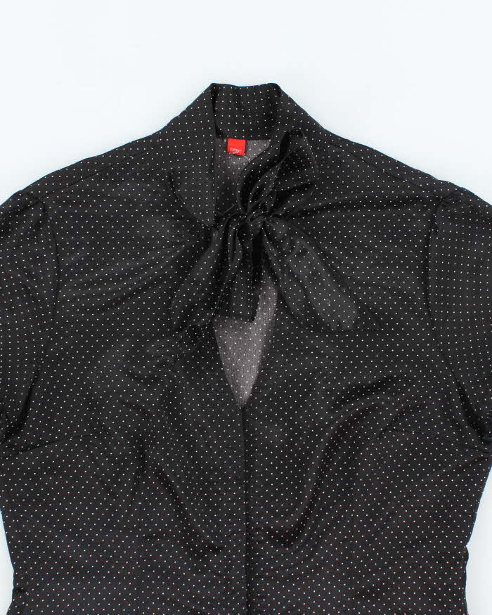 Vintage Y2k 00s Esprit Polka Dot Bow Blouse - M