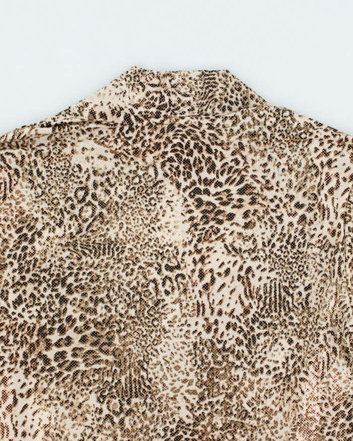 Vintage Y2k 00s Laura Leopard Print Sparkly Top - M