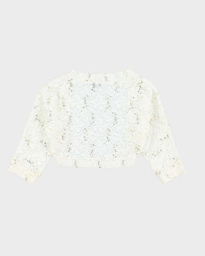 Vintage Y2k 00s Angela Lace Sequin Bolero - S